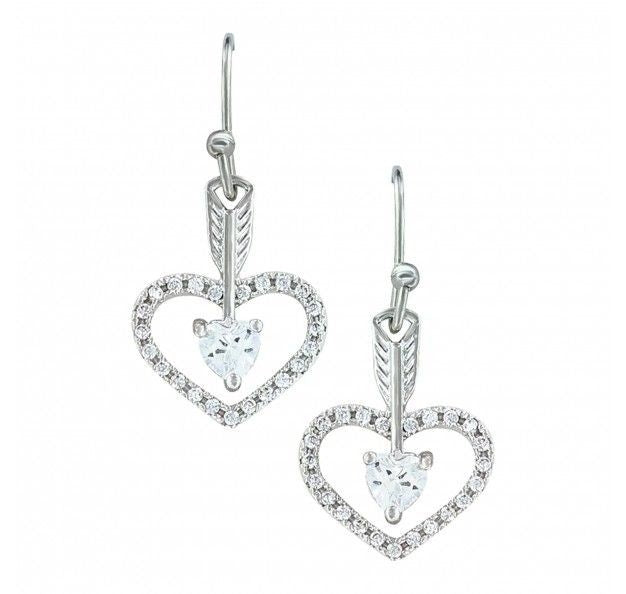 Straight To The Heart Arrow CubicZirconia Earring