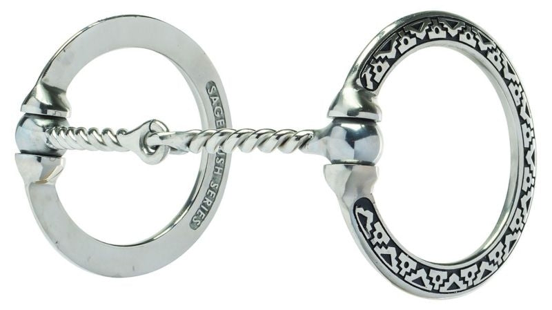 Engraving Sweet Iron Twisted Snaffle Bit 5M 2.75R