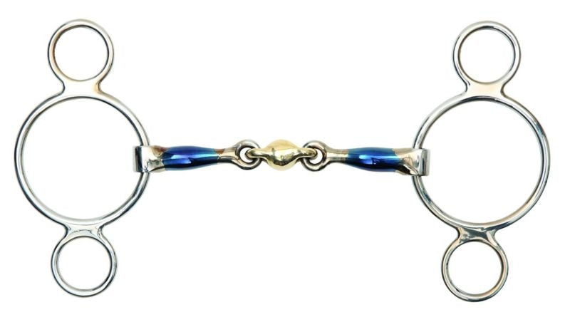 Shires Blue Sweet Iron Two Ring Gag Bit