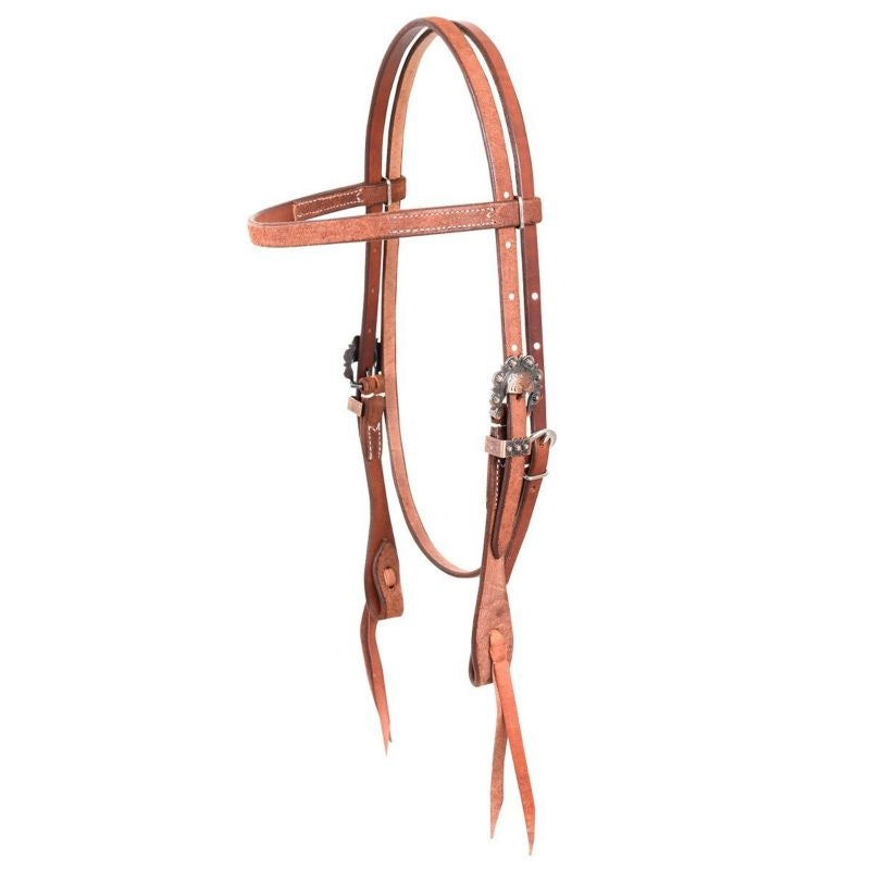 Antique Copper Buckles Roughout Headstall Brn