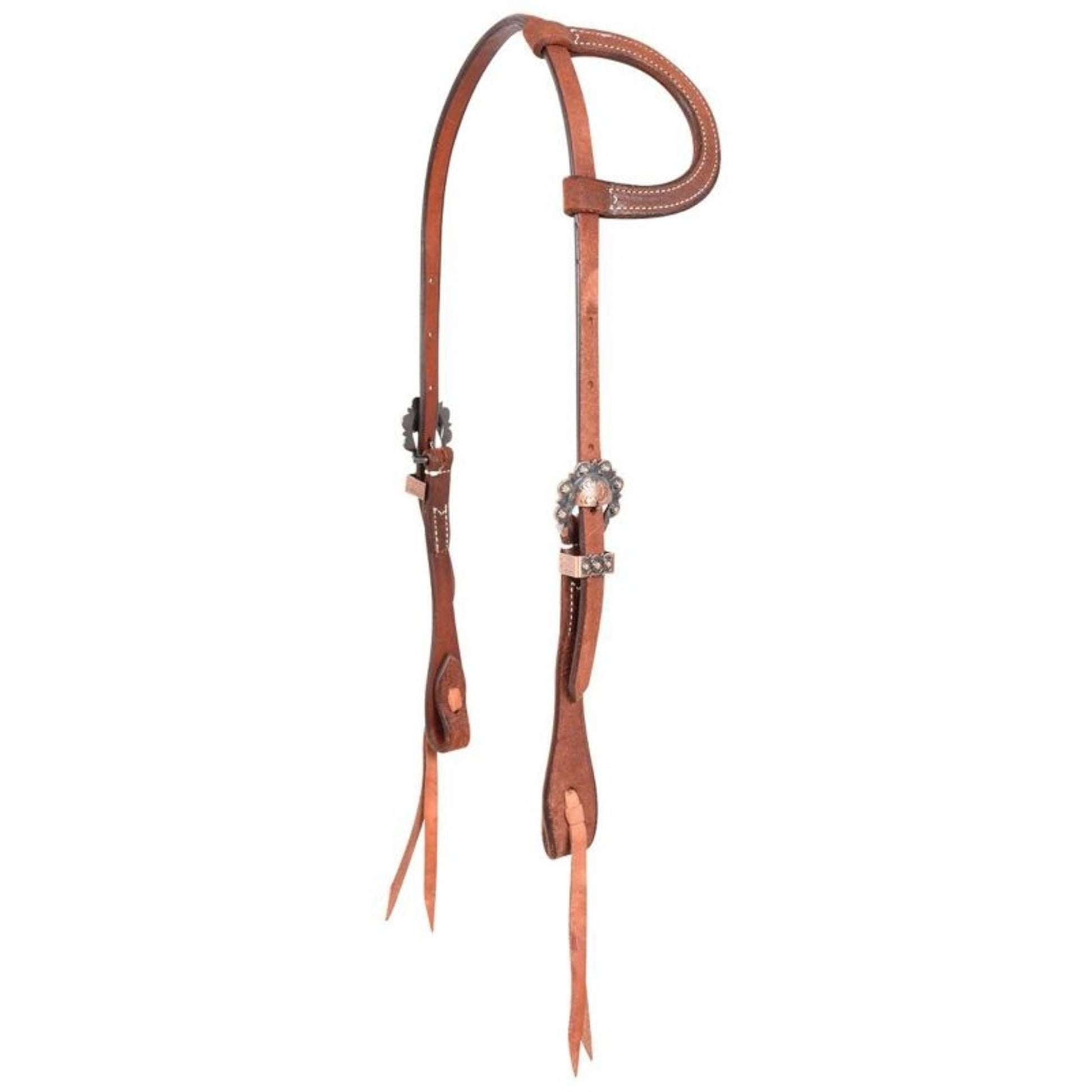 Antique Copper Split Ear Headstall Brn