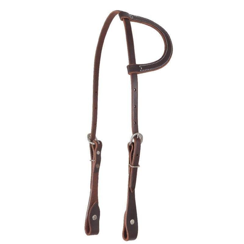 Value Series Slip Ear Plain Headstall 5/8 Brn