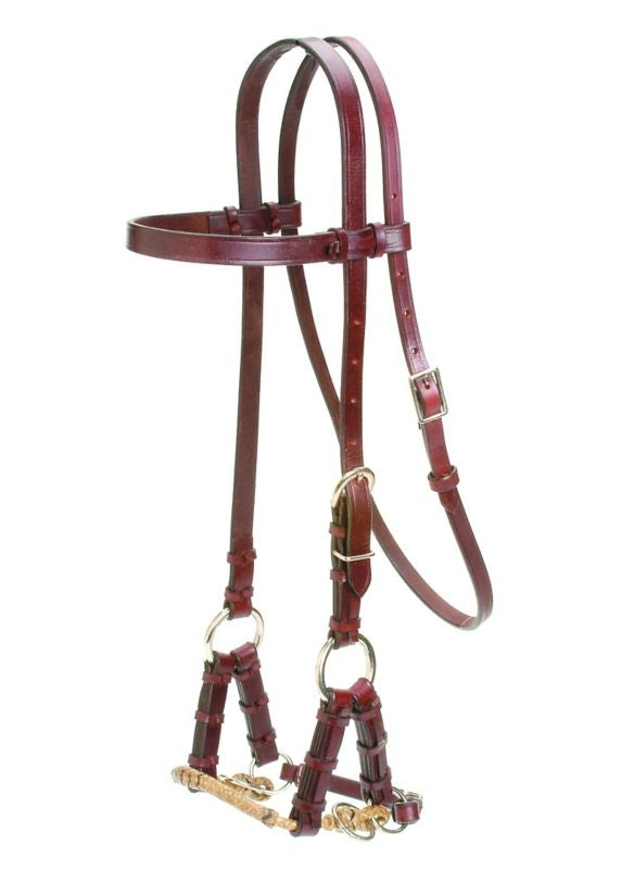 Braided Nose Sidepull /Rosewood Headstall