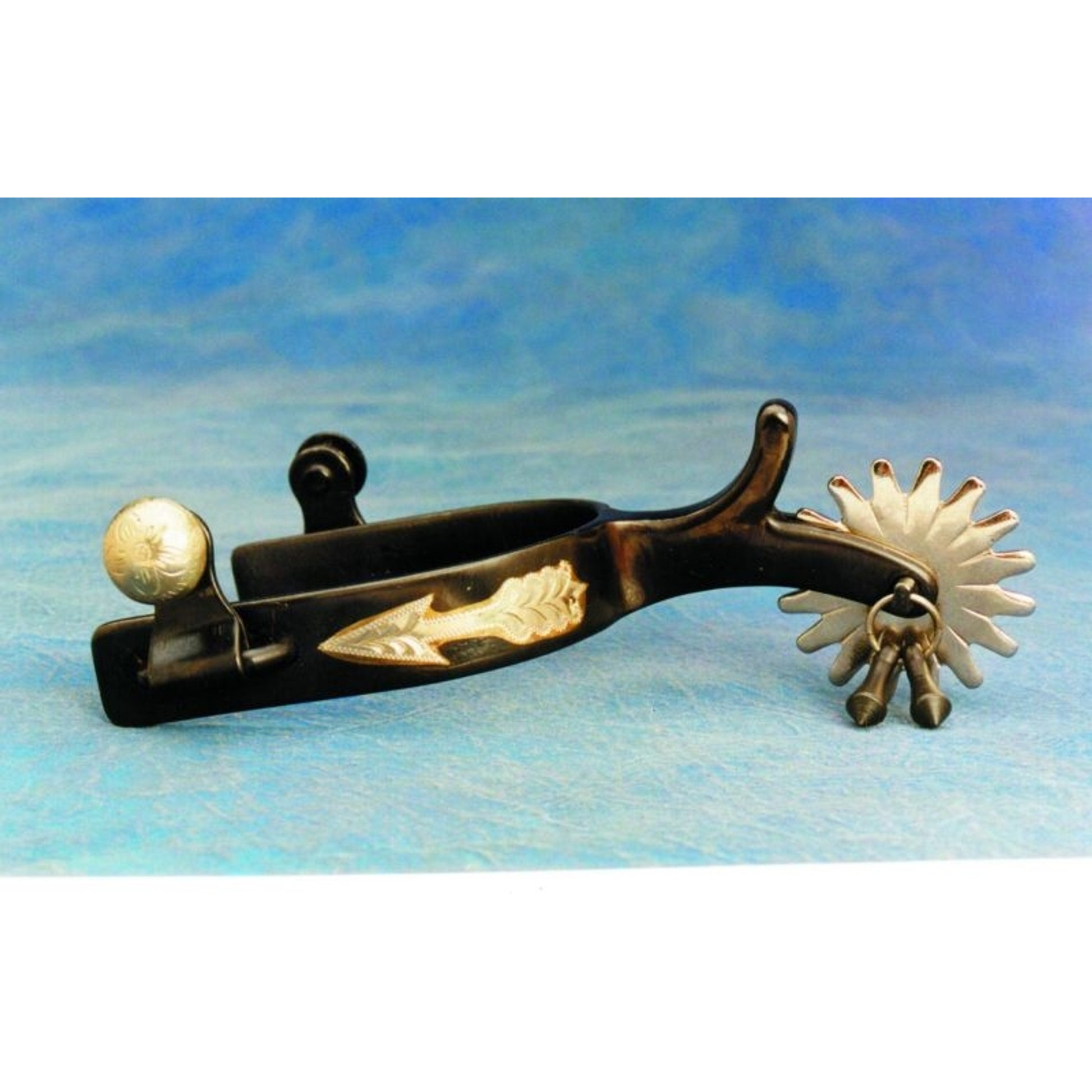 Colorado Saddlery Mens Inlaid Arrow Spurs Brn