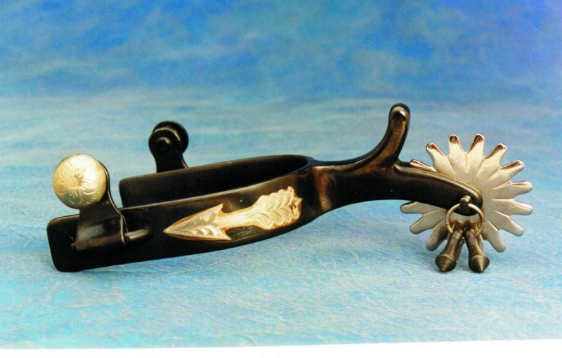 Colorado Saddlery Mens Inlaid Arrow Spurs Brn