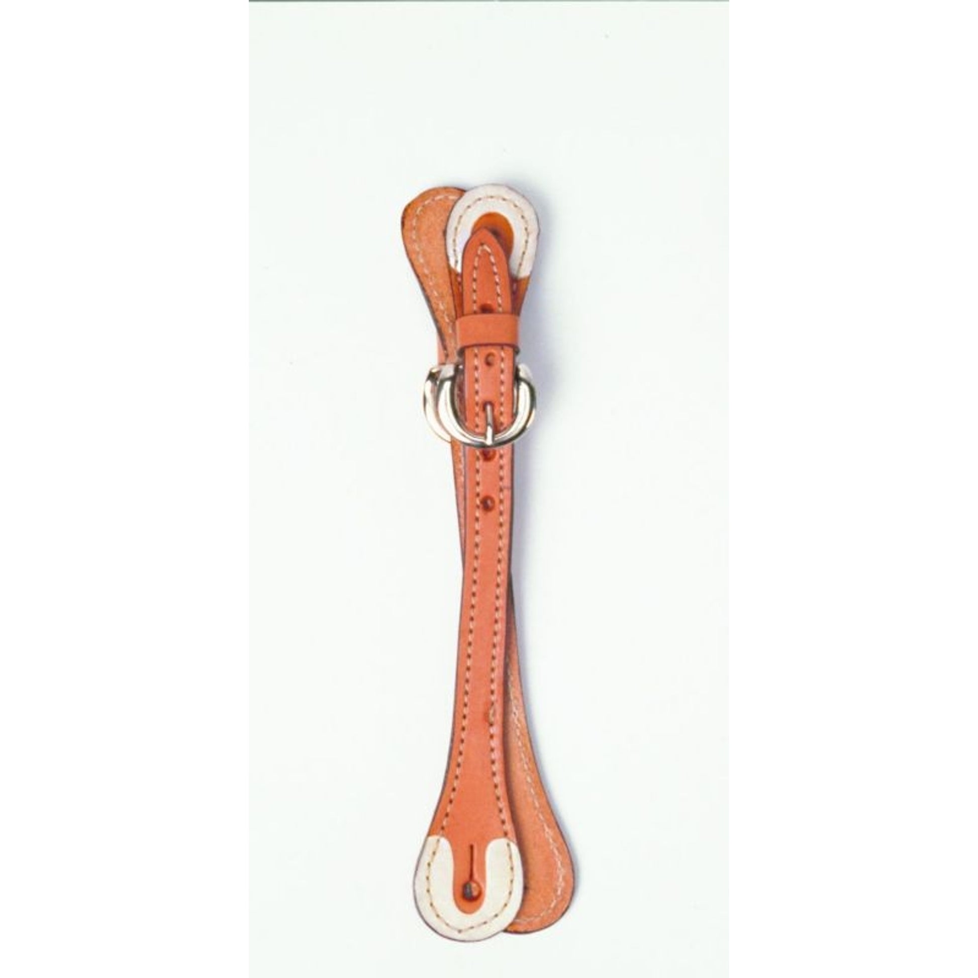 Rawhide Tipped Leather Loop Spur Straps Tan