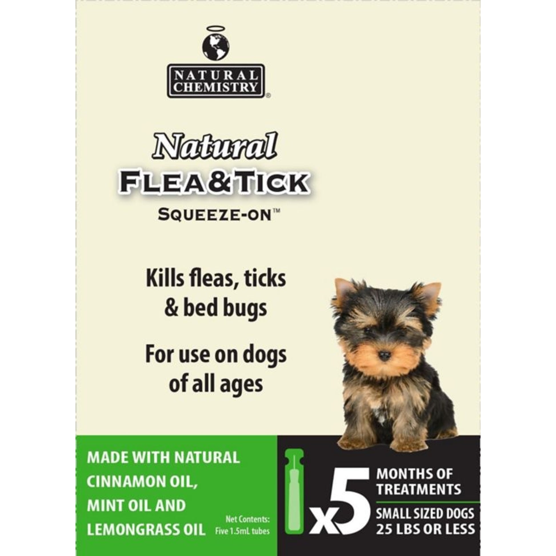 Nat Flea / Tick Squeeze On Small Dogs 25lborless