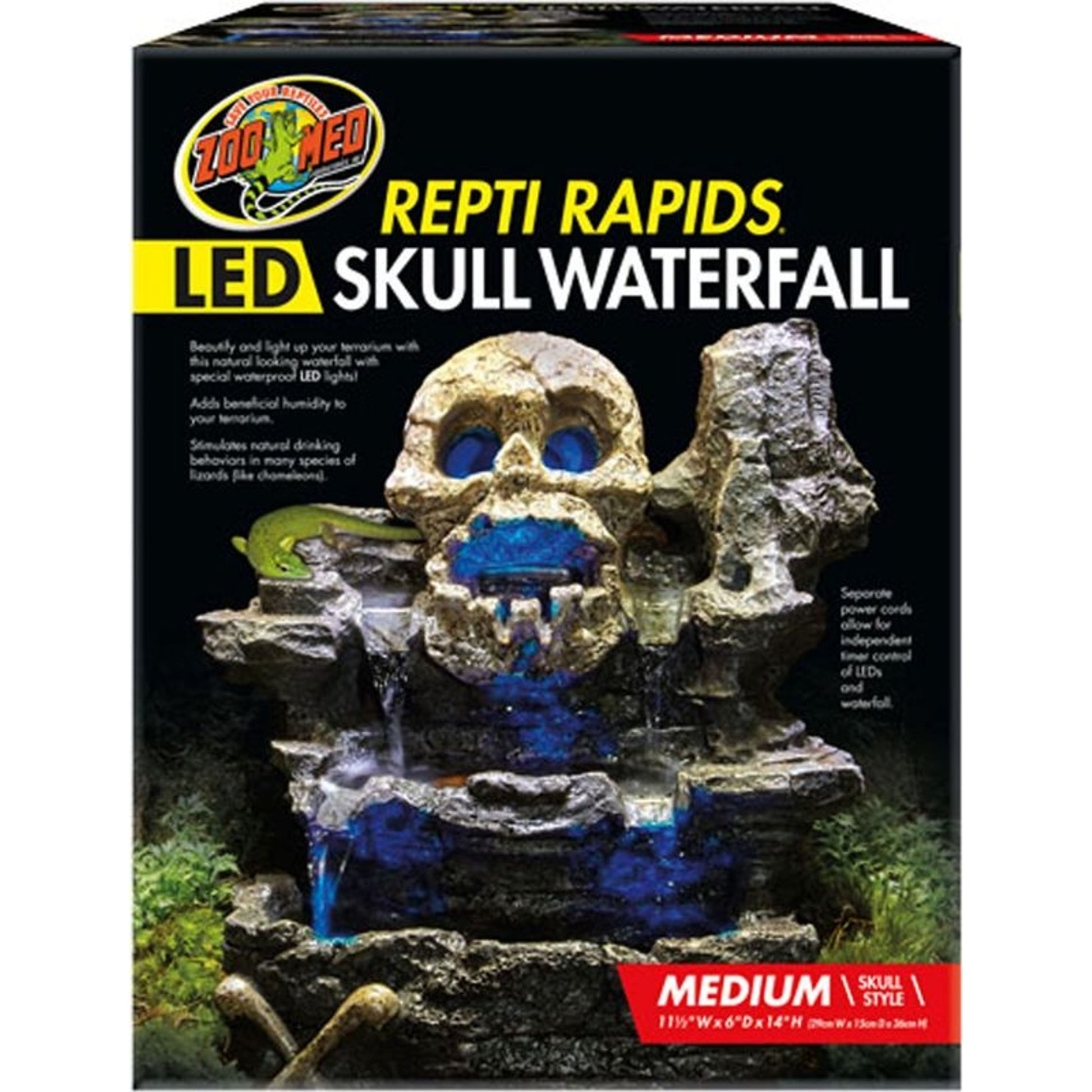 Zoo Med Repti Rapids Led Waterfall Skull