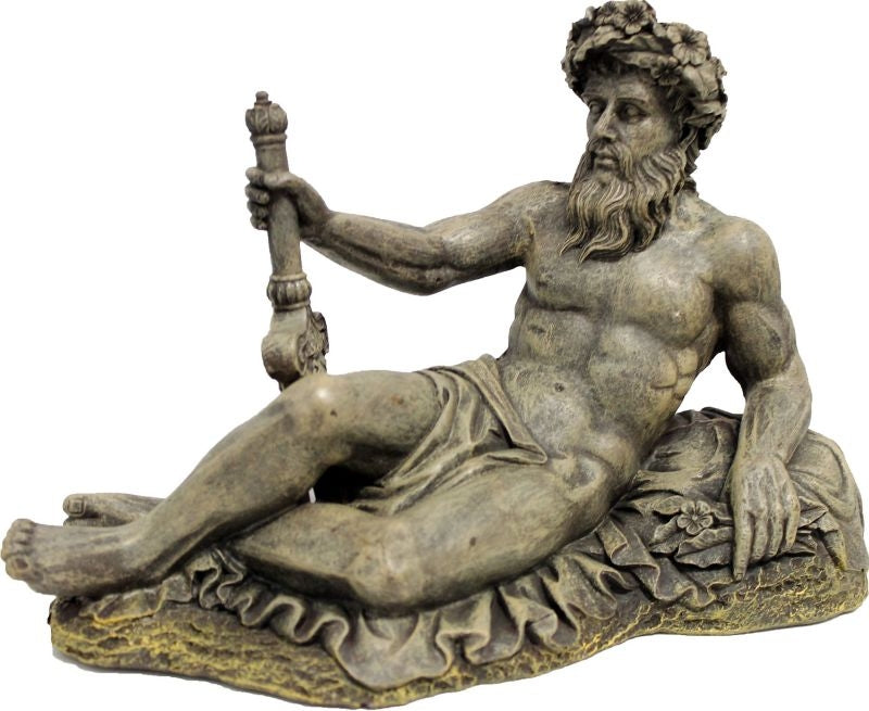 Exotic Environments Neptune Statue Steel