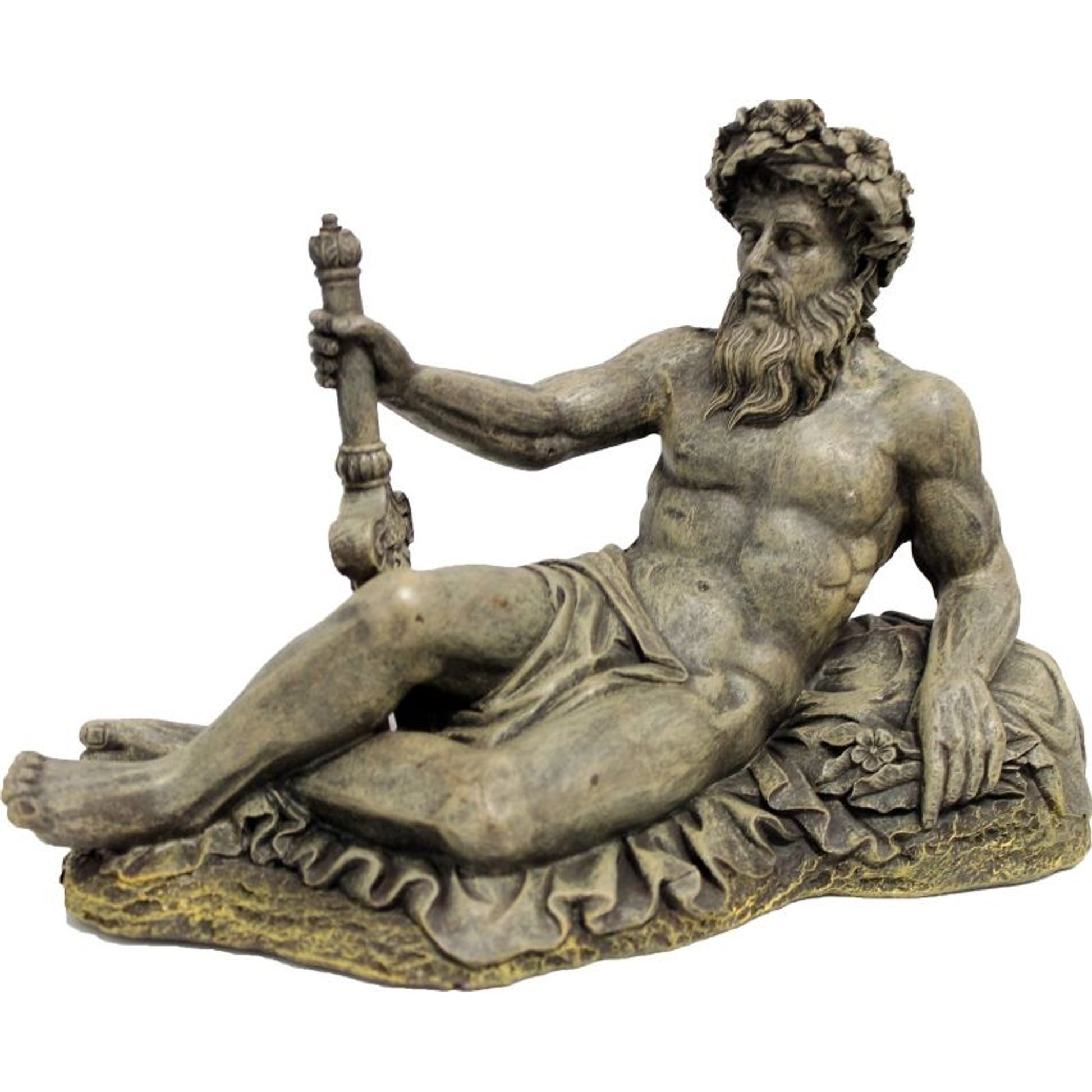 Exotic Environments Neptune Statue Steel