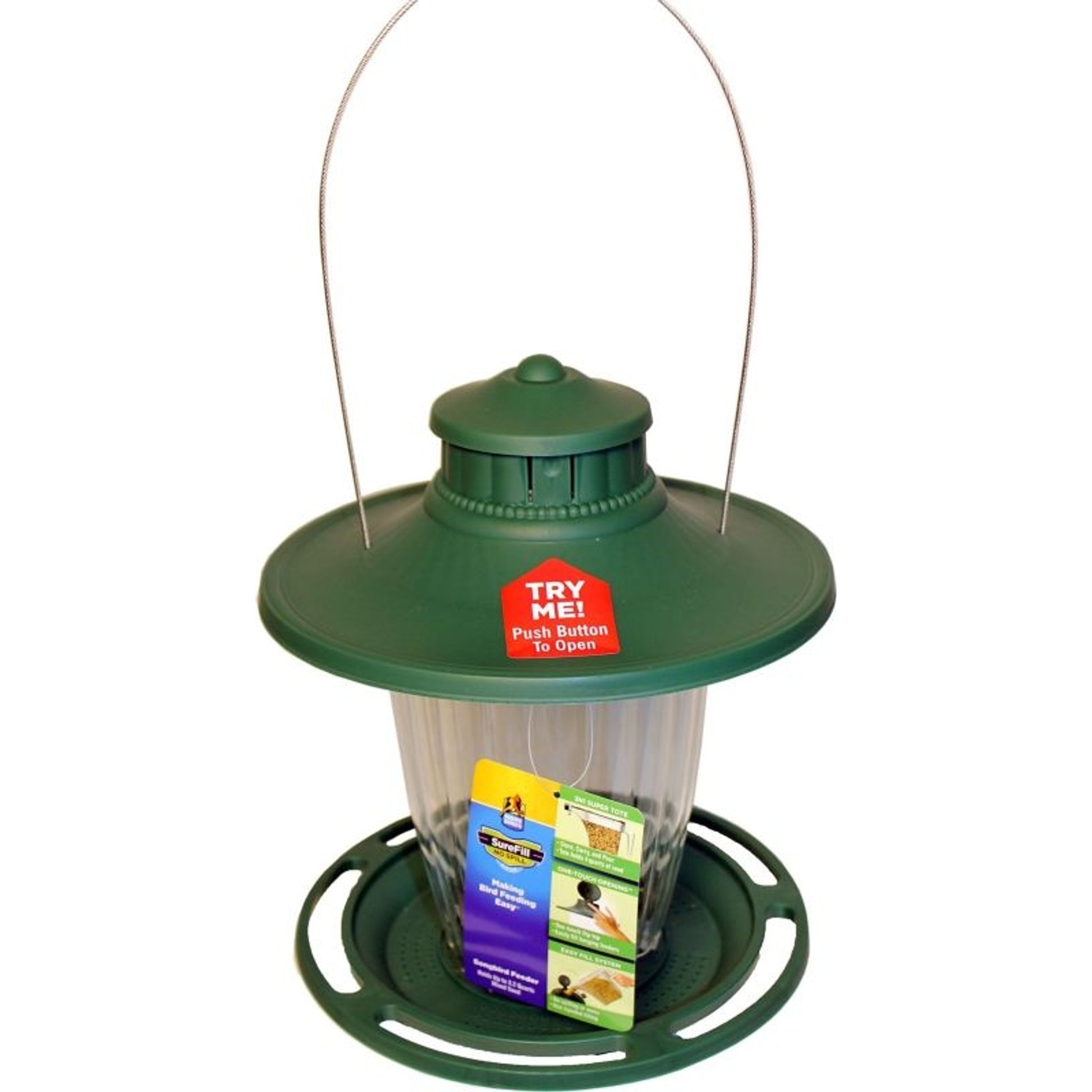 Surefill Plastic Lantern Feeder Green