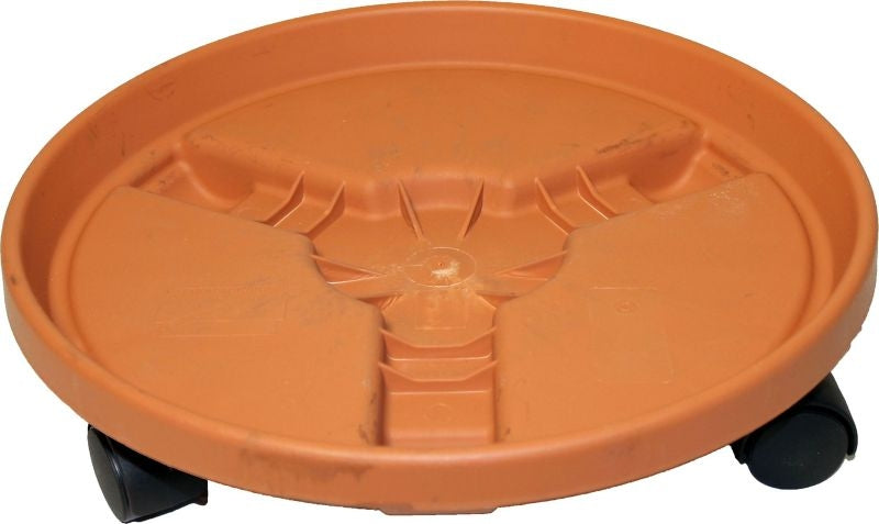 Bloem Round Plant Caddy Terra Cotta
