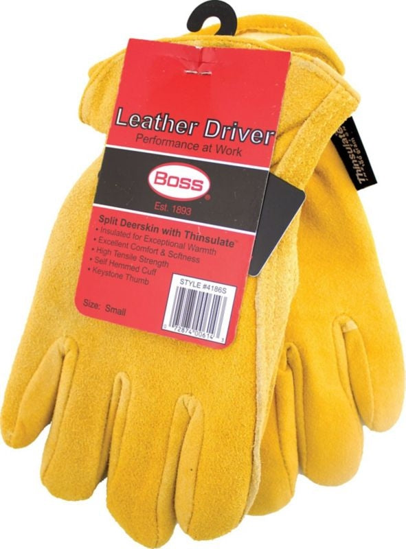 Therm Insulated Split Deerskin Driver Glove Yell