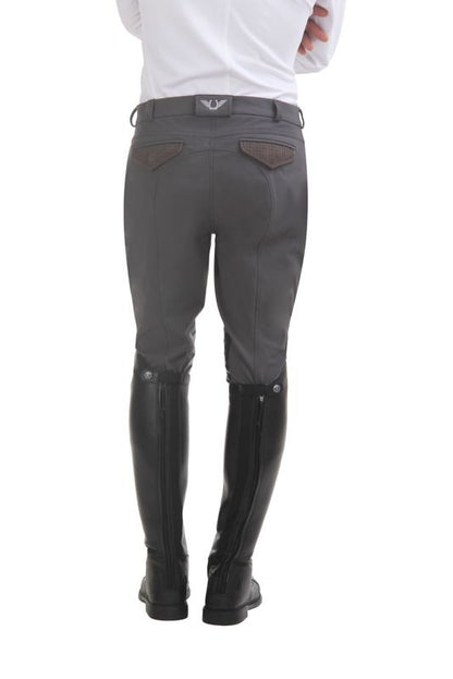 Tuffrider Mens Oslo Knee Patch Breeches 40 Brn
