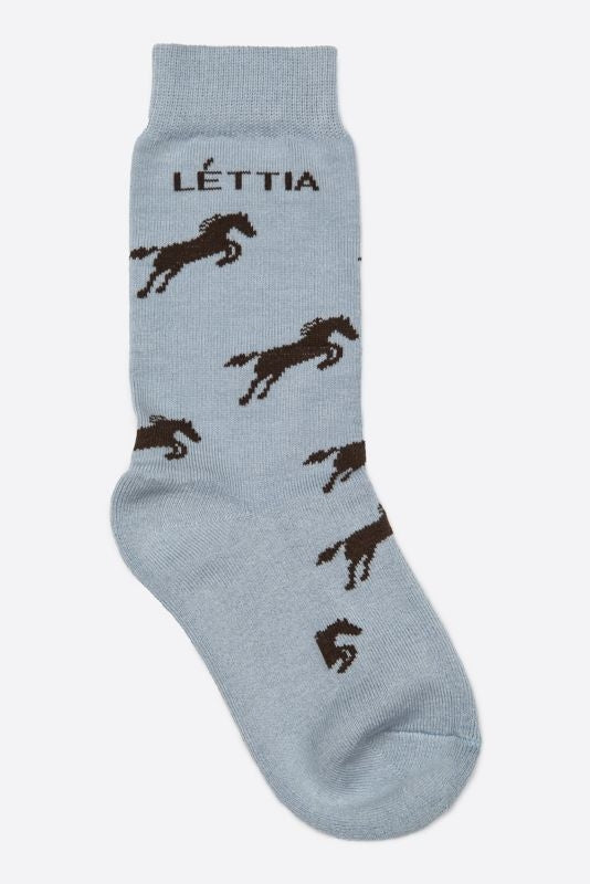 Lettia Paddock Bamboo Boot Sock Blue