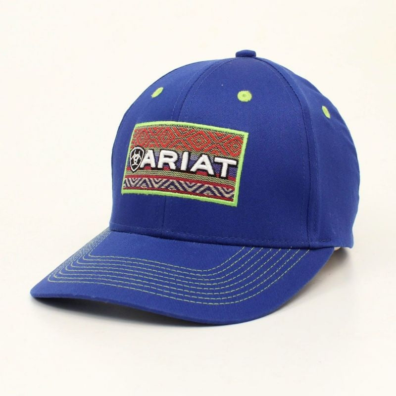 Ariat Mens Blanket Stitch Patch Logo Cap Blue