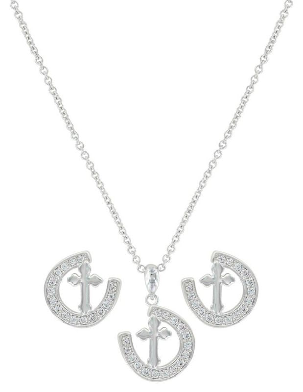 Walking The Path Of Faith Horseshoe Jewelry Set