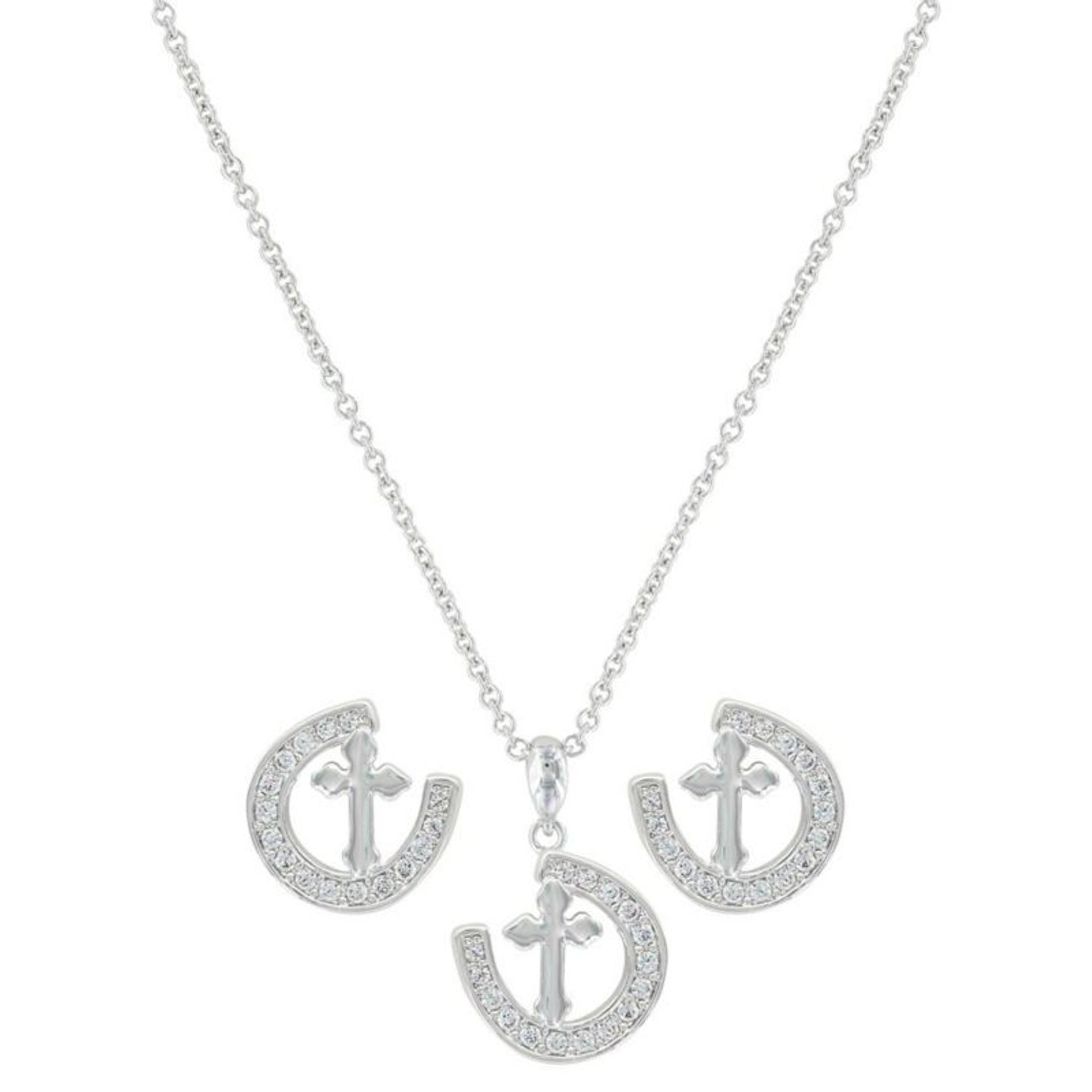 Walking The Path Of Faith Horseshoe Jewelry Set