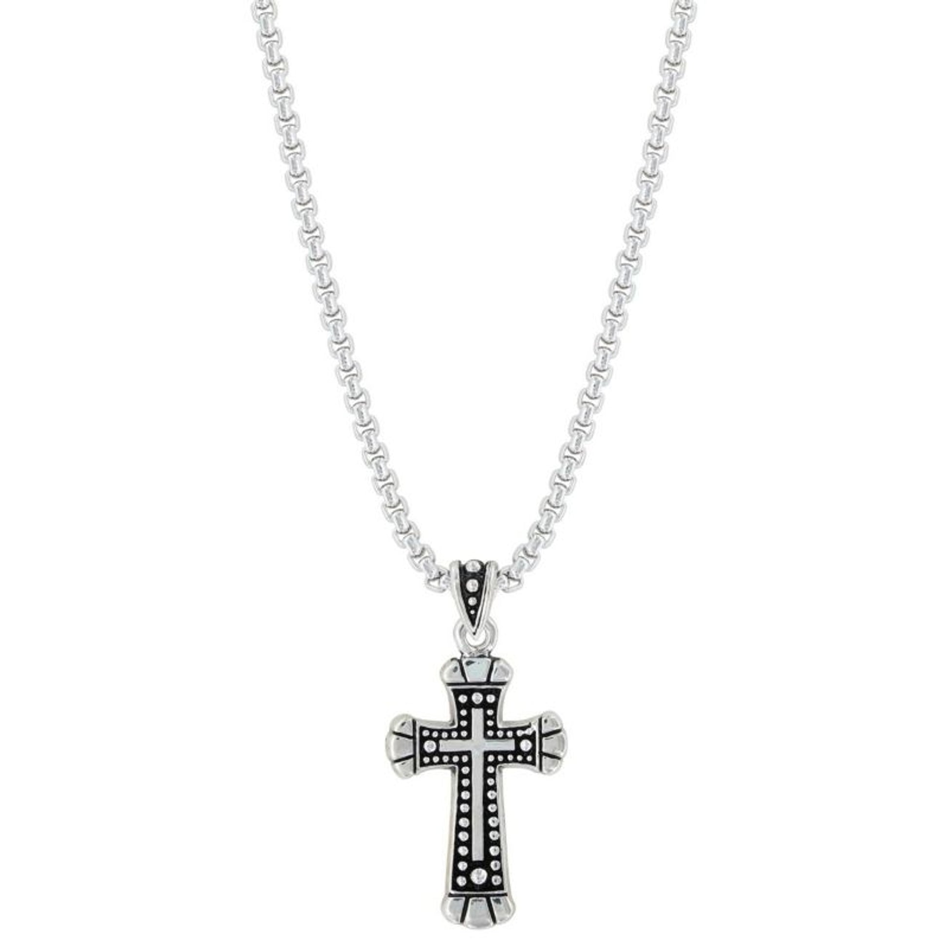 Montana Silversmiths King Cross NecklaceBk/Wh
