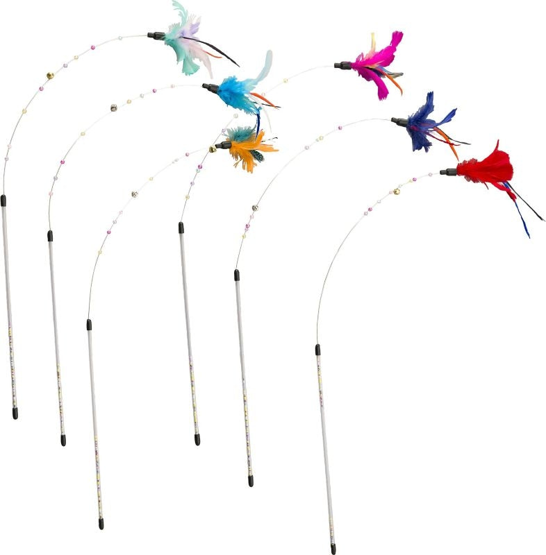 Ethical Cat Wireandbeads Teaser Wand - 6 Pack 30