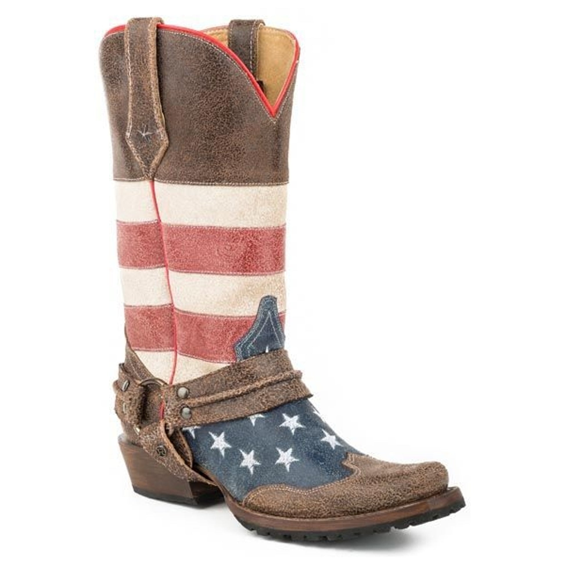 Roper Mens American Biker Bandit Toe Boot