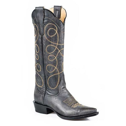 Stetson Ladies Abigail Snip Toe Cowgirl Boots 9