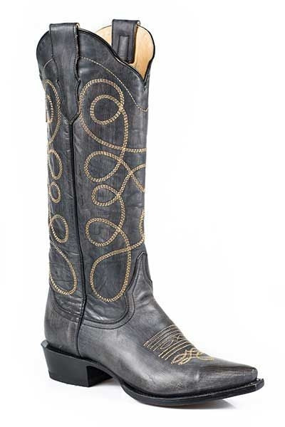 Stetson Ladies Abigail Snip Toe Cowgirl Boots 9