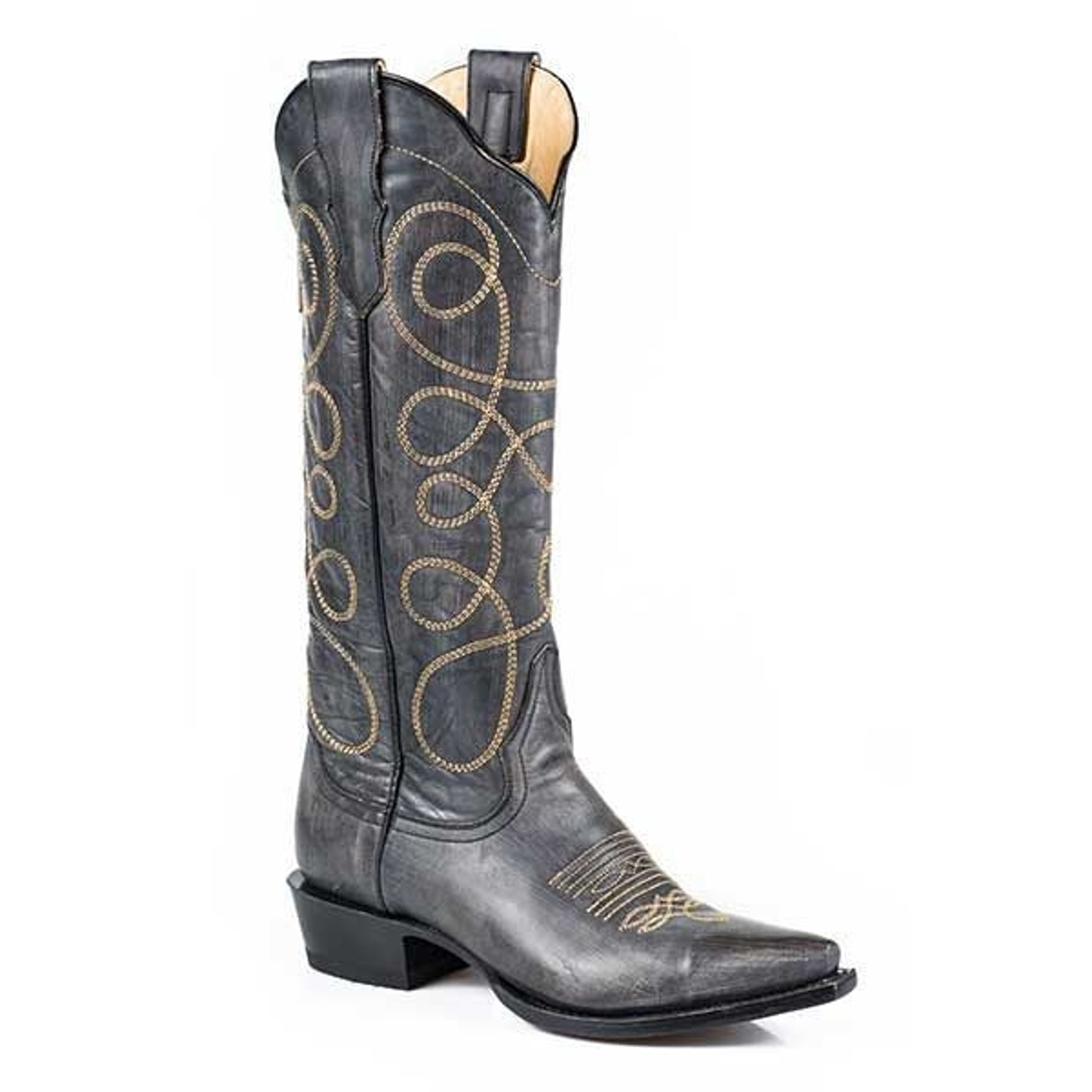 Stetson Ladies Abigail Snip Toe Cowgirl Boots 9