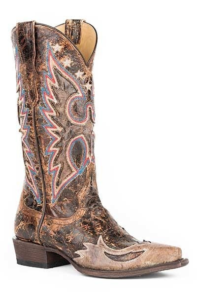 Stetson Ladies Reagan Snip Toe Boots 7 Cognac