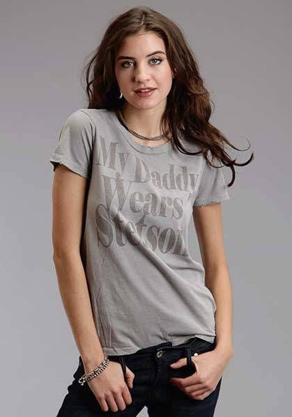 Stetson Ladies My Daddy Wears Stetson TShirt Lg