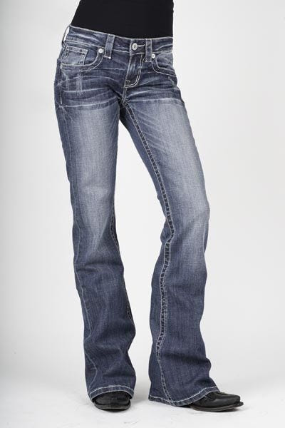 Stetson Ladies Heavy White S Pkt Jeans