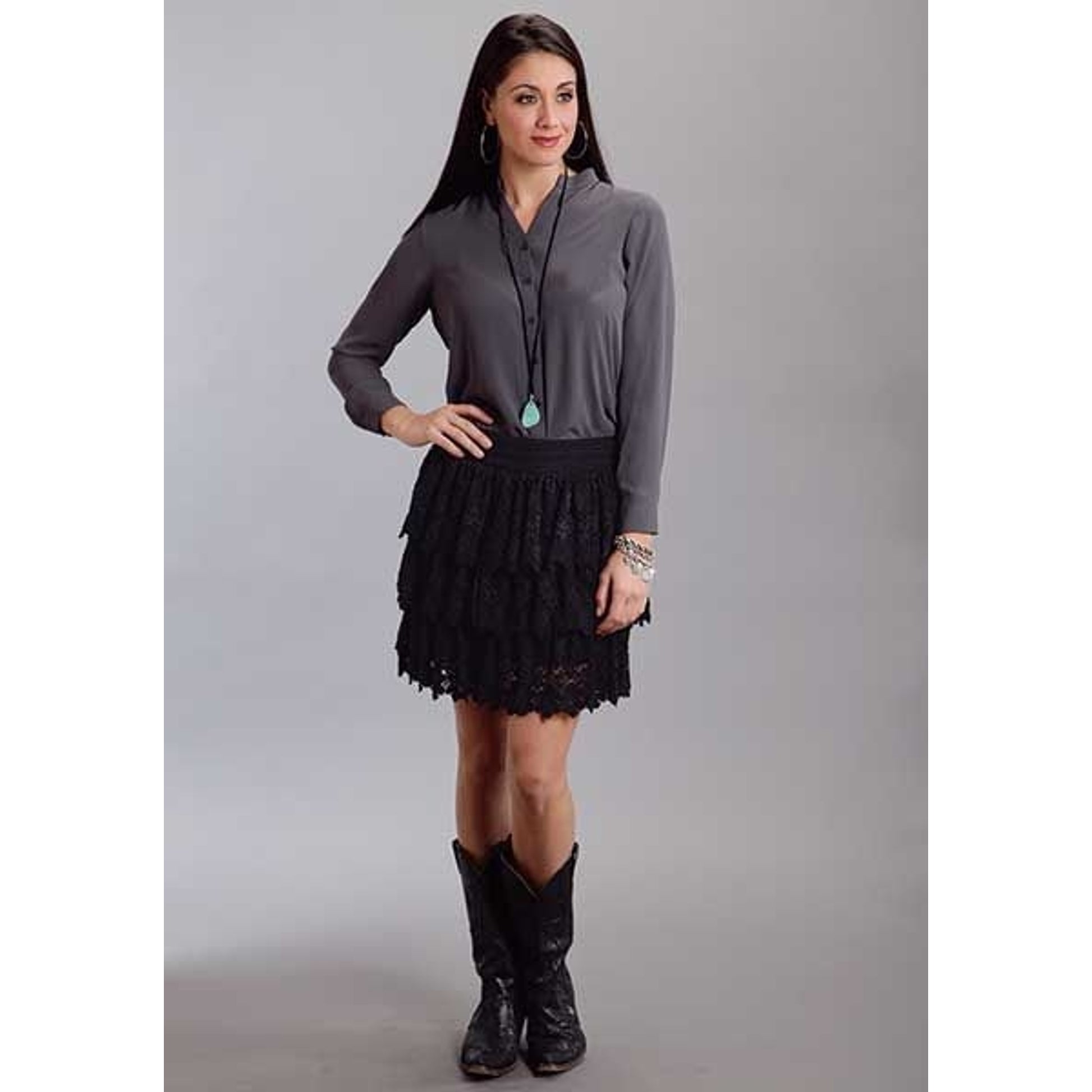 Stetson Ladies Fall lll 3 Tier Lace Skirt