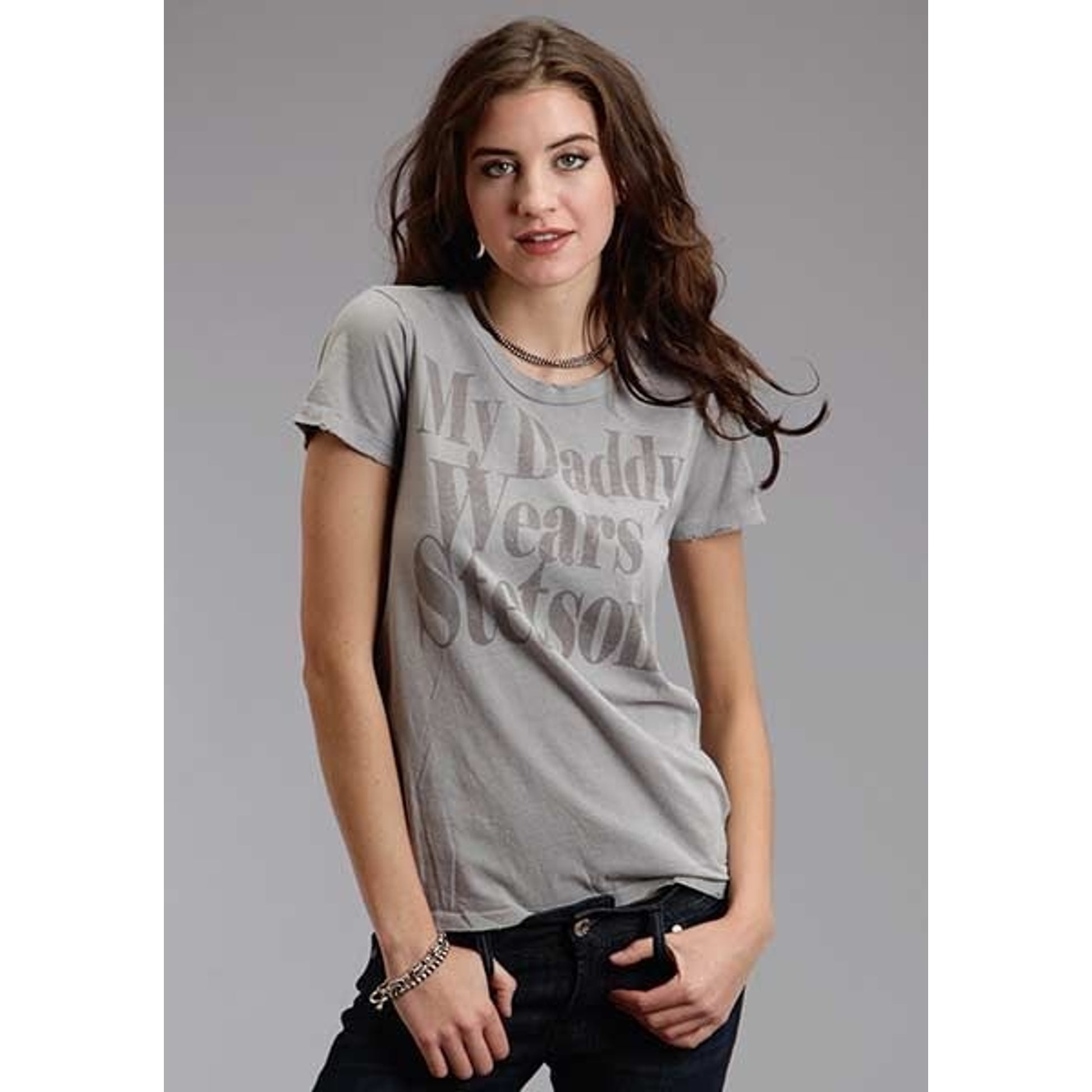 Stetson Ladies My Daddy Wears Stetson TShirt Lg