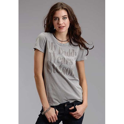 Stetson Ladies My Daddy Wears Stetson TShirt Lg