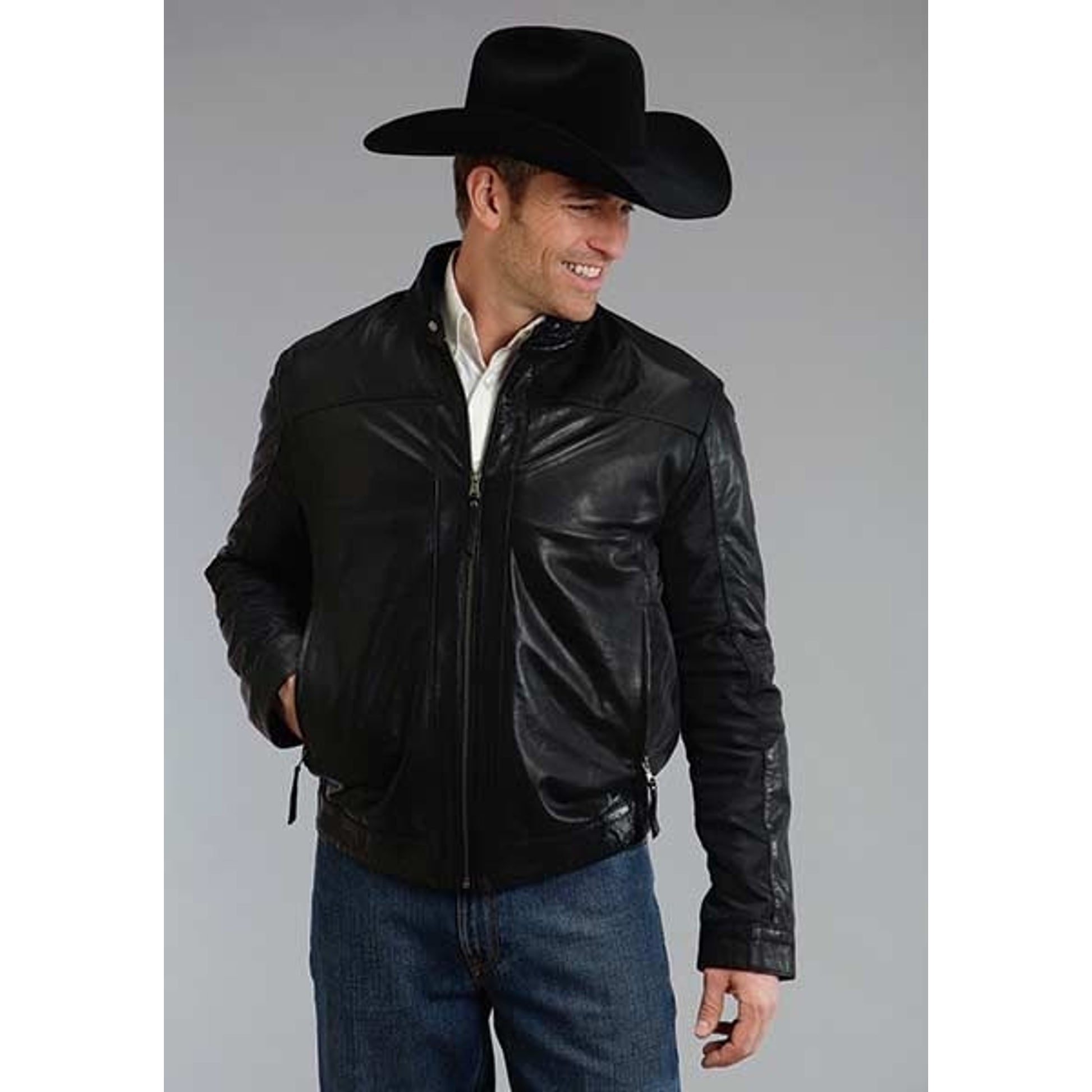 Stetson Mens Smooth Lamb Leather Jacket 2XL Brn
