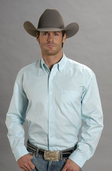 Oxford Pinpoint Long Sleeve Button Shirt 2X Brn
