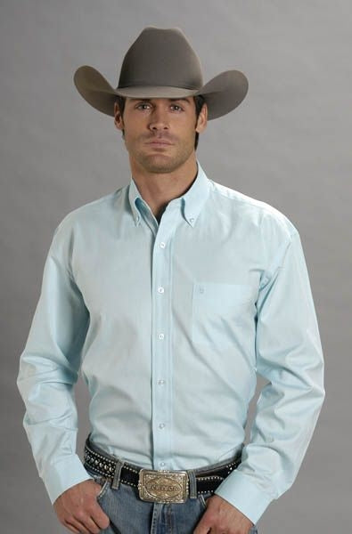 Oxford Pinpoint Long Sleeve Button Shirt 2X Brn