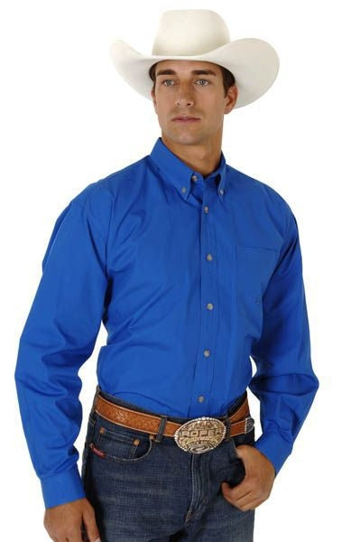 Roper Mens Poplin One Pocket Shirt 2XL Roy