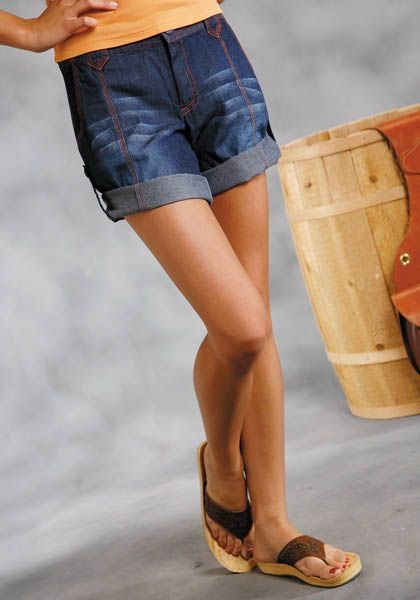 Roper Ladies Five Star LW Side Tab Denim Shorts 1