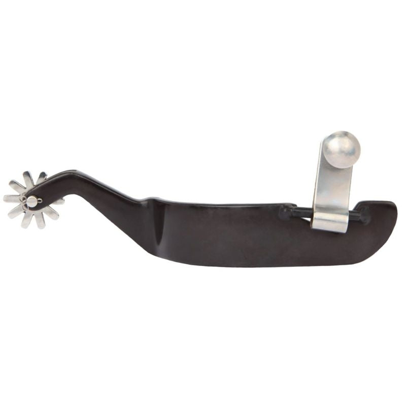 Myler 10 Point Rowel Black Steel Spurs Med Brn