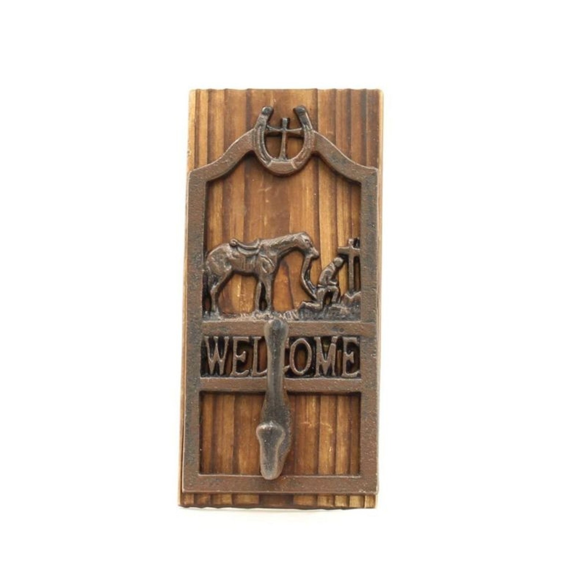 WestMoments Cowboy Prayer Wood/Metal Hook 3.5 X7.5