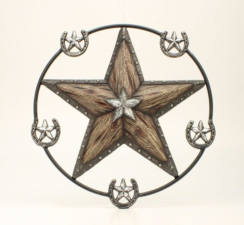 Western Moments Star And Horse Shoe Wall Decor