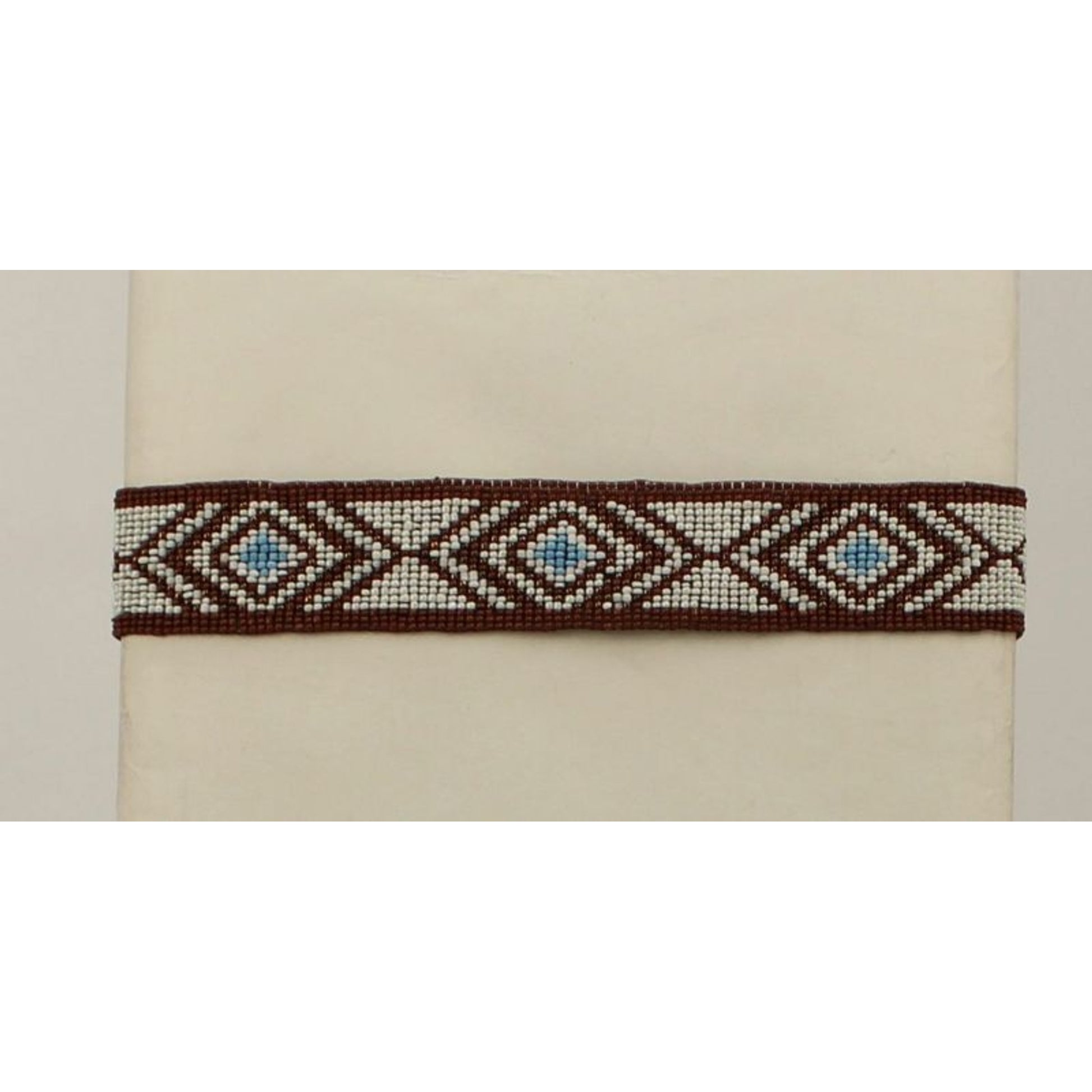 Blazin Roxx Beaded Triangle Design HeadbandBrown
