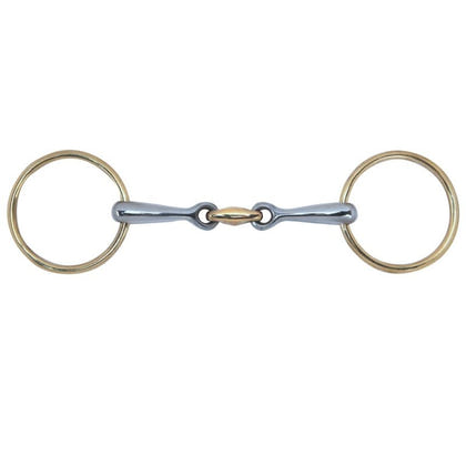 Toklat Brass Loose Ring 3-Piece Bean Snaffle Bit 5