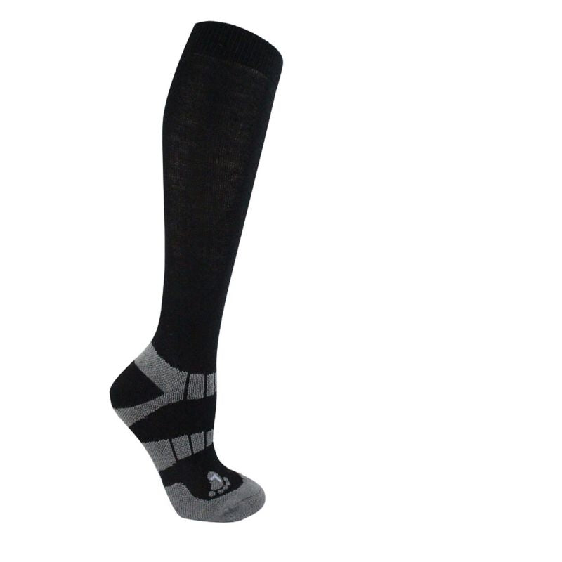 Woof Wear Winter Riding Sock 2Pk MD Black/Grey