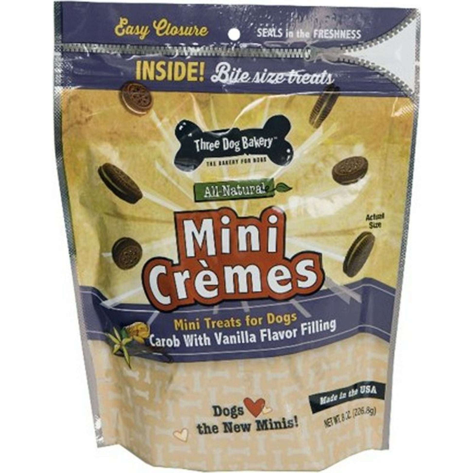Mini Classic Cremes Treats 8oz Carob Vanilla