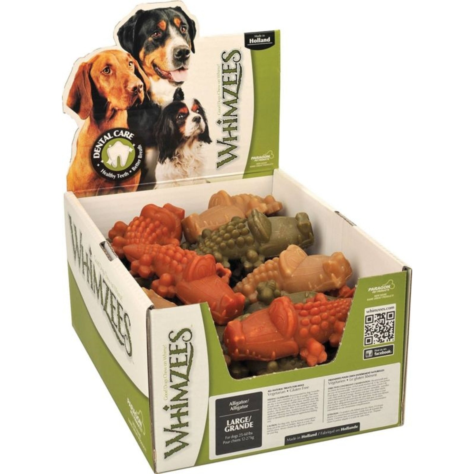 Whimzees Natural Alligator Lrg/30Pc