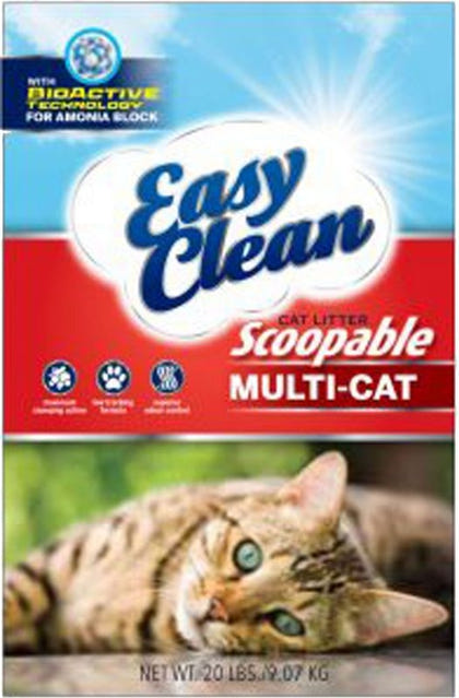 Easy Clean Multi-Cat Scoopable Cat Litter 40 lb