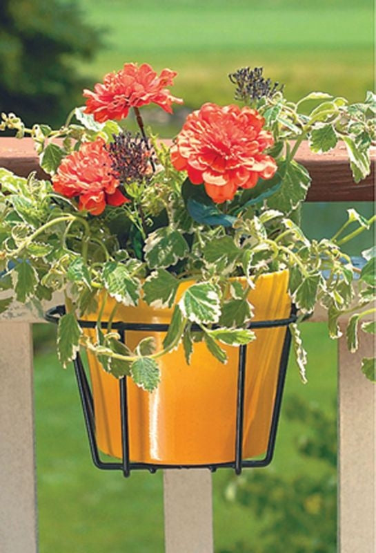 Adjustable Flower Pot Holder 10in Black