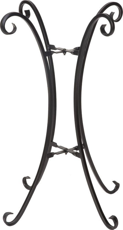 Bird Bath Stand Steel 19in Black Steel